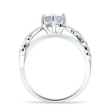 Heart Leaf Art Deco Ring