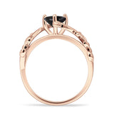 Heart Leaf Art Deco Ring