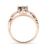 Heart Leaf Art Deco Ring