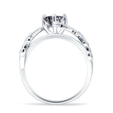 Heart Leaf Art Deco Ring