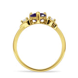Heart Three Stone Promise Ring