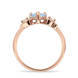 Heart Three Stone Promise Ring