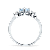 Heart Three Stone Promise Ring