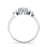 Heart Three Stone Promise Ring