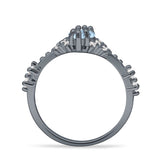 Marquise Halo Beaded Ring