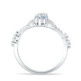 Marquise Halo Beaded Ring