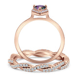 Two Piece Twisted Wedding Set