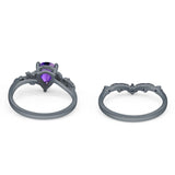 Two Piece Pear CZ Ring