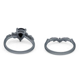 Two Piece Pear CZ Ring