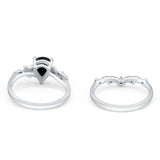 Two Piece Pear CZ Ring