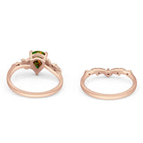 Two Piece Pear CZ Ring