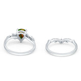 Two Piece Pear CZ Ring