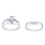 Two Piece Pear CZ Ring