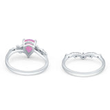 Two Piece Pear CZ Ring