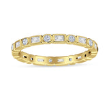 Minimalist 2.5mm Full Eternity Band Cubic Zirconia 925 Sterling Silver