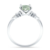 Art Deco Round Natural Stone Floral Ring