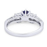Art Deco Round Natural Stone Cocktail Ring