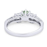Art Deco Round Natural Stone Cocktail Ring