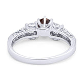 Art Deco Round Natural Stone Cocktail Ring