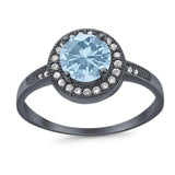 Round Halo CZ Ring