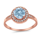 Round Halo CZ Ring