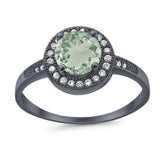 Round Halo CZ Ring
