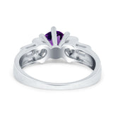 Art Deco Round Natural Stone Cocktail Ring