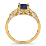 Vintage Style Round Natural Stone Ring