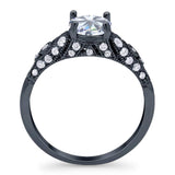 Vintage Style Round Natural Stone Ring