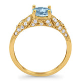 Vintage Style Round Natural Stone Ring