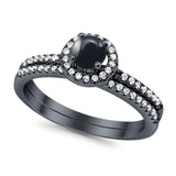 Two Piece Round Natural Stone Ring