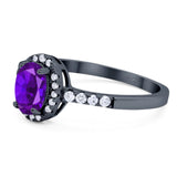 Art Deco Oval Natural Stone Wedding Ring