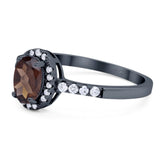 Art Deco Oval Natural Stone Wedding Ring