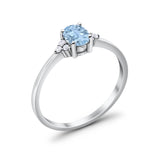 Vintage Style Oval Natural Stone Trillium Ring