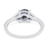 Art Deco Round Natural Stone Cluster Ring