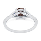 Art Deco Round Natural Stone Cluster Ring