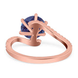 Art Deco Round Natural Stone Twisted Ring