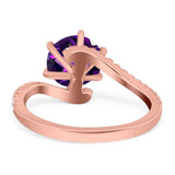 Art Deco Round Natural Stone Twisted Ring