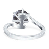 Art Deco Round Natural Stone Twisted Ring