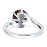 Art Deco Round Natural Stone Twisted Ring