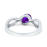  Oval Natural Stone Infinity Twisted Ring