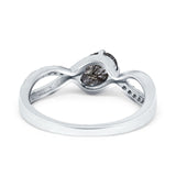  Oval Natural Stone Infinity Twisted Ring