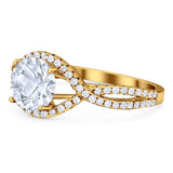 Round Natural Stone Twisted Ring