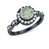 Art Deco Halo Engagement Ring
