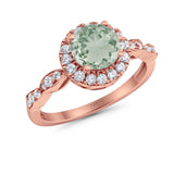 Art Deco Halo Engagement Ring