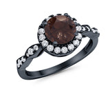 Art Deco Halo Engagement Ring