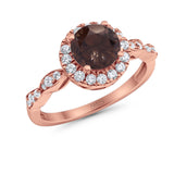 Art Deco Halo Engagement Ring