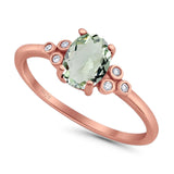 Oval Natural Stone Engagement Ring