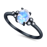 Oval Natural Stone Engagement Ring