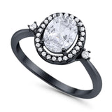 Oval Natural Stone Engagement Ring